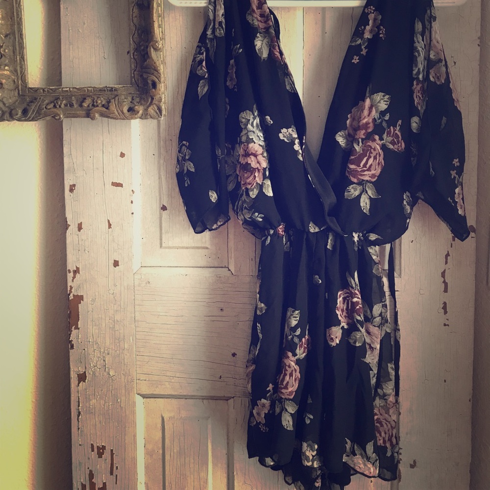 Short floral romper